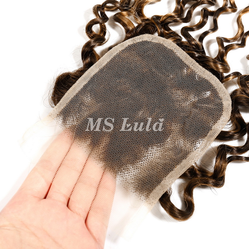 Water Wave #4/27 Highlight Virgin Human Hair 4x4 13x4 Transparent Lace Closure/Frontal - 图片 5